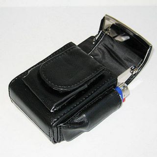 BLACK CIGARETTE Hard Case pouch Leather Holder Wallet Purse New NR