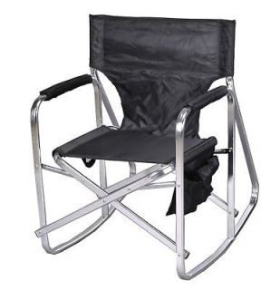 Aluminum Folding Rocking Director Chair 1205Black