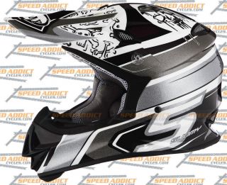 Suomy Mr Jump MX Lazyboy Grey Fox Dirt Bike Motocross Helmet Medium