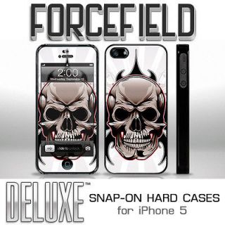 Skull white tribal snap on hard plastic case cover protector for Apple 