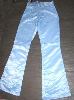   SATIN FLARES 70s trousers glam rocker disco pants. New 32 34 36 New