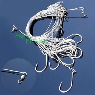 20pcs fishing wire spinner leader swivel interlock snap and 8299 