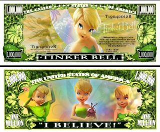 Tinker Bell Fairy Tink I Believe Tinkerbell Fairy Dust Peter Pan bill 