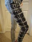   Daredevil Skinny Leg Stretch Gray w/ Black sides Jeans 30 x 31 EUC