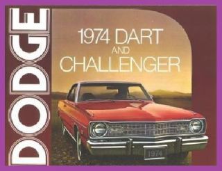 1974 DODGE CHALLENGER/DART FOLD OUT ORIGINAL SALES CATALOG