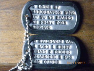 DOG TAGS NECKLESS MODERN CHAINS ENGRAVED STAINLESS PERSONAL 