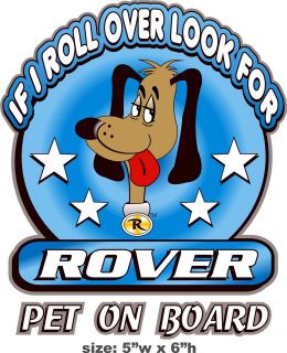 Dog Pet On Board Sticker Decal 4 Car Window RV Trailer Kennel Truck 