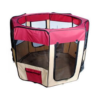 New 57 / 58  Dog Red Pet Puppy Kennel Exercise Pen Playpen