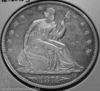 1874 half dollar in Seated Liberty (1839 91)