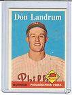 1958 Topps Don Landrum #291 VG EX Condition card