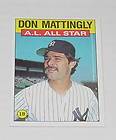 DON MATTINGLY 1986 Topps # 712 MINT All Star Subset
