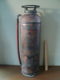 VTG KONTROL 2 1/2 Gallon Hand Held Brass & Copper Fire Extinguisher 