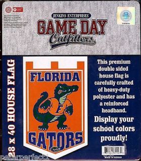 FLORIDA GATORS FOOTBALL 28 X 40 DOUBLE SIDED HOUSE FLAG GAME DAY FREE 