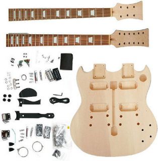 SBD10K NEW QAULITY DOUBLE NECK SG ELECTRIC GUITAR BUILDER KIT BUILD IT 