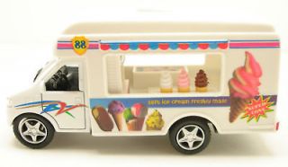 New 5 Softy Ice Cream Truck diecast model with pull back and go 