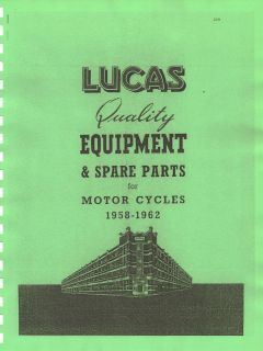   Equipment & Spare Parts Manual for Douglas Motorcycles 1958   1962
