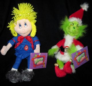 NWT Cindy Lou Who & The Grinch Plush Dolls by The Beverly Hills Teddy 