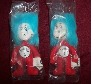 Two (2) Thing 1 Plush Toys 4.5 in Sealed Plastic by Kellogg Company