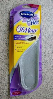 Dr Scholls for Her 16 Hour Insoles One Pair Womens Sizes 6 10 Silver