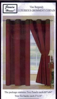 4pc zebra grommet curtains (not sheers) 9 different colors tiebacks 