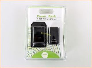 USB Charger Power bank Kit + 3600mah Battery Pack For Microsoft XBOX 