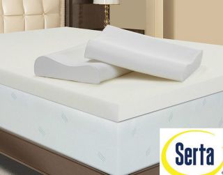 Serta 4 Inch 3 Pound Density Memory Foam Matress All Sizes + Bonus Bed 