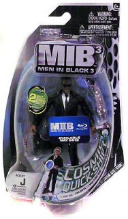   Black 3 MIB Agent J Action Figure Ring/Sonic Drifter & Blaster Toy NEW