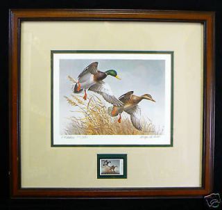 Maynard Reece Mallards Ducks Unlimited Print Stamp