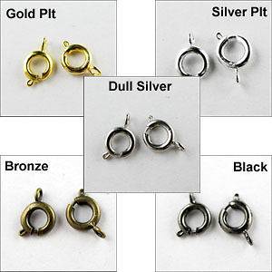 20Pcs Open Round Clasp 6mm,7mm Gold,Silver,Bronze,Black,Dull Silver 