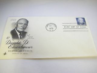 NEW 1970 DWIGHT EISENHOWER FIRST DAY ENVELOPE 6 CENTS STAMP STAMPS 