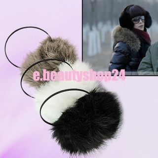   Warm Fox like Fur Hair Fluffy Muff Earmuff Ear Cover Earcap 3 Colors
