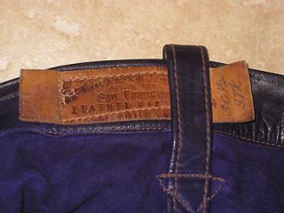 VTG East West Musical Instruments Purple Leather Pants Waist 30/31 