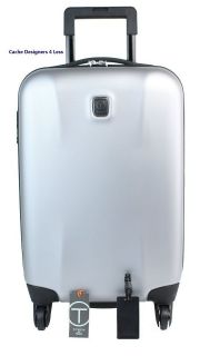 New Tumi T Tech 22 International Carry On Silver Hardcase Luggage 