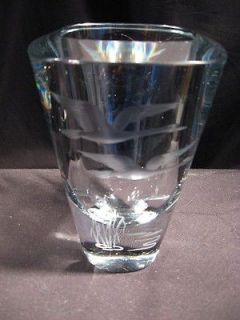 Signed Stromberg Vase (Swedish Crystal)
