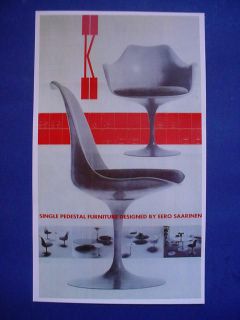 1957 Eero Saarinen Single Pedestal Furniture Poster