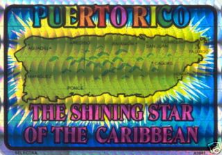 Puerto Rico Shining Star of Caribbean Sticker LOT NEW