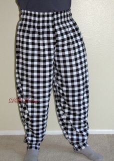Workout Baggy Gym Checkered Pants With Two Side Pockets M, L, XL 