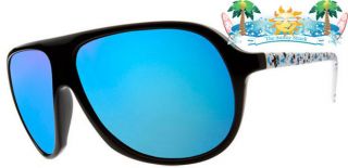 NEW Electric Sunglasses HOODLUM Powder Splatter Grey Blue Chrome $149 