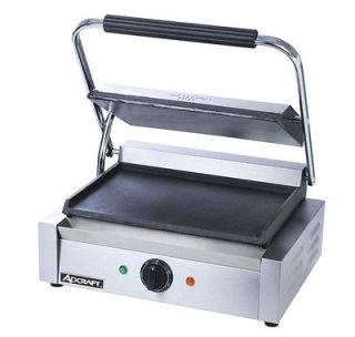 Adcraft SG 811E/F Commercial FLAT Panini Sandwich Grill