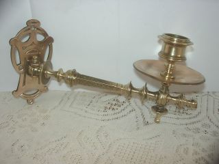 VINTAGE ANTIQUE ORNATE BRASS PIANO OR MIRROR SCONCE