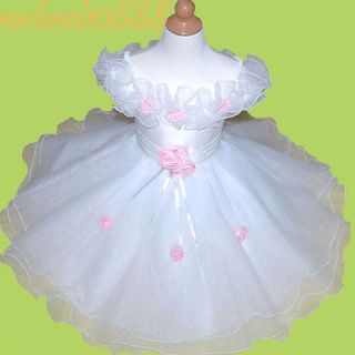 MM07 Holiday Flower Girls Fanny Baby Birthday Gift Dress 6 12Months