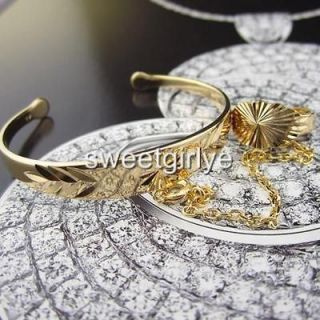 Cute 18k yellow gold filled Babys bracelet+tings sets BANGLE GF 
