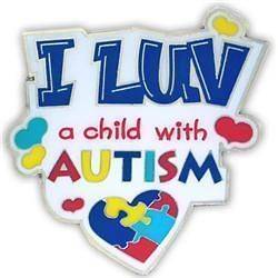 LUV a child with AUTISM Lapel Awareness Tac Pin