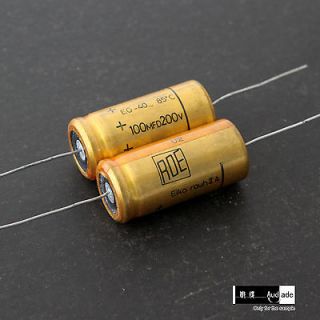 2PCS 100uF 200V ROE EG Hi End tube amp capacitors for audio axial