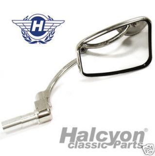 Halcyon Bar End Motorcycle Mirror   100% British Made