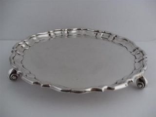SUPERB STERLING SILVER SALVER CARD TRAY Sheffield 1979 Mappin & Webb
