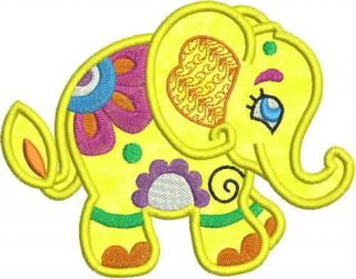 ELEPHANTS * Machine Applique Embroidery * 12 Designs