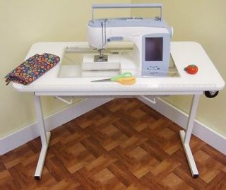 Arrow 98611 Gidget 2 White Sewing Machine Table with Wheels