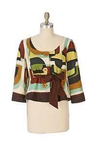 Anthropologie Elevenses Clove & Cardamom Jacket Size 14 Fall Colors 