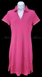   TOMMY HILFIGER Short Sleeve V neck Polo EMMA Dress   RED   10 12 sz L